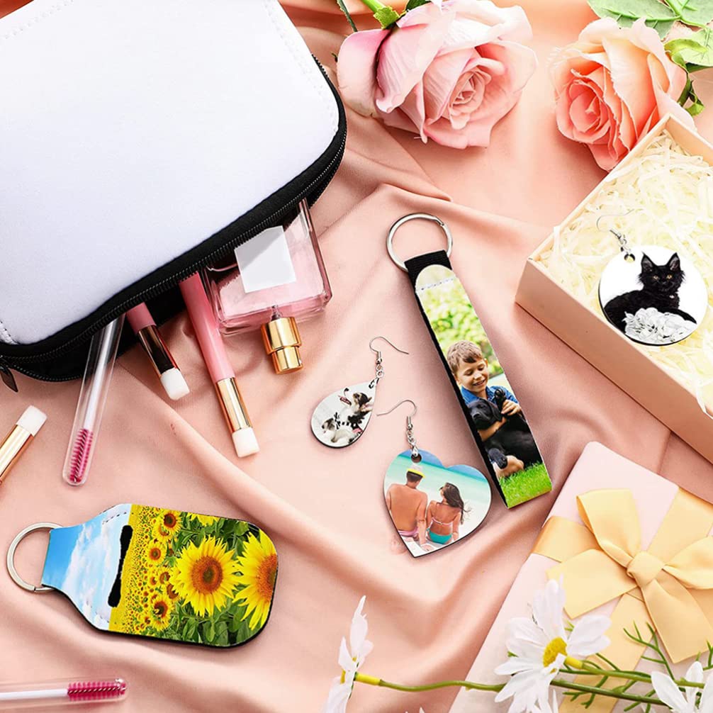 Ciieeo 1 Set Dye Sublimation Kit Sublimation Blanks Products Tassel DIY Sublimation Spray Sublimation Starter Kit Sublimation Blank Lipstick Holder Jewel Earrings Jewlery Kit Bag Key Ciieeo