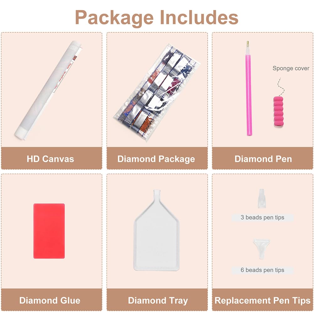 Sanjee Diamond Painting Kits for Adults, Christ Diamond Art Kits for Beginner, 5D DIY Round Full Diamond Dots Paintings for Home Wall Decoration Gift, 12x16inch Sanjee