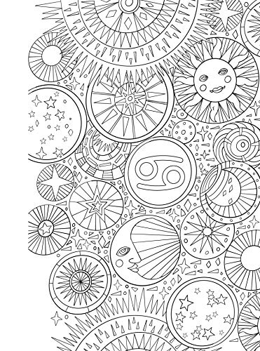 Cancer: Your Cosmic Coloring Book: 24 Astrological Designs for Your Zodiac Sign! (Cosmic Coloring Book Gift Series) Adams Media
