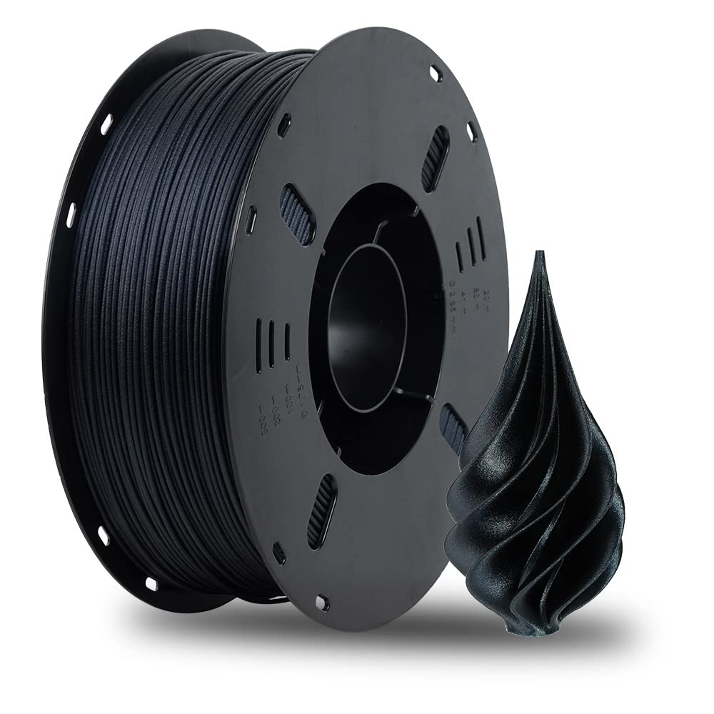 Voxelab 3D Printer Filament, 1.75mm PETG CF Filament, Dimensional Accuracy +/- 0.02 mm, 3D Printing Material 1kg/ Spool, Fit Most FDM 3D Printers (Black) (PETG CF, Midnight Blue) Voxelab