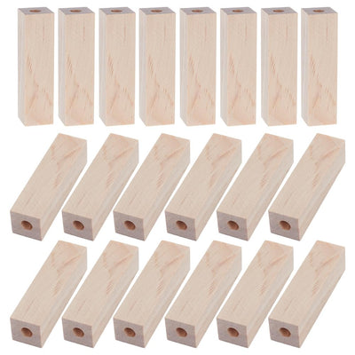 OLYCRAFT 20Pcs Pre-Drilled Short Pen Blanks with 7mm Hole Wood Drilled Short Pen Blanks Rectangle Pre-Drilled Wood Pen Blanks Wood Turners Pen Blanks for Turning-Pen Blanks 2.5x0.7x0.7 Inch