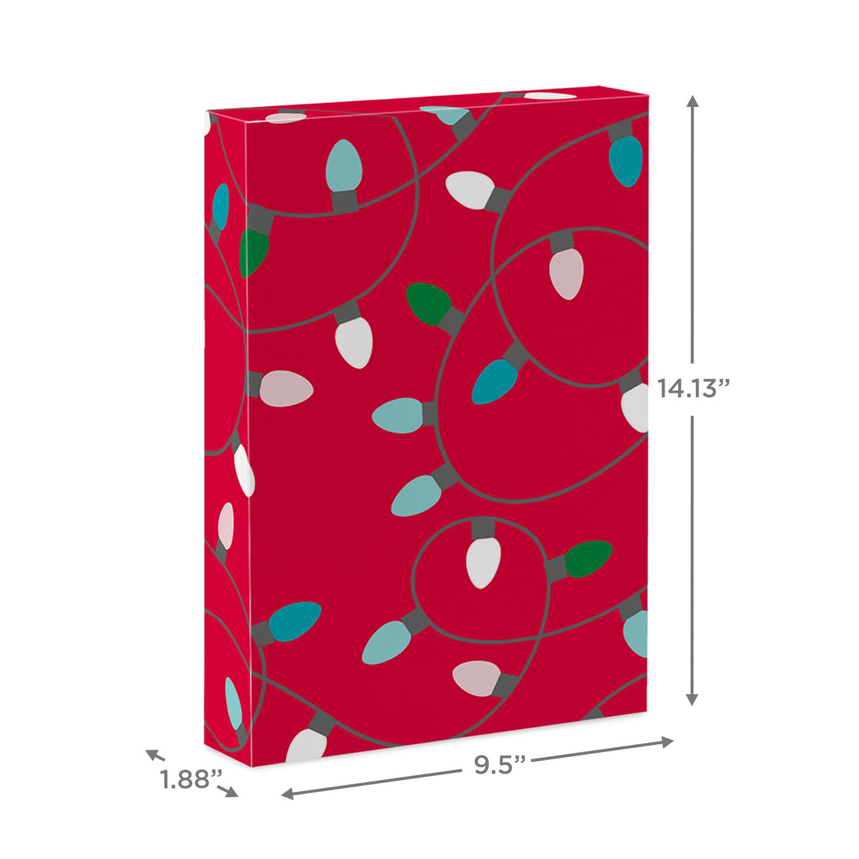 Hallmark Medium Christmas Gift Boxes with Lids (12 Shirt Boxes, 3 Designs: Lights, Trees, Red and Green Stripes) for Christmas, Holiday Parties, Hostess Gifts Hallmark