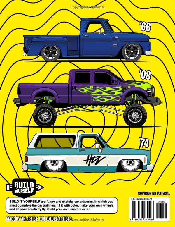 Insane Trucks Coloring Book: Fun pickups trucks adventure with 60 coloring pages for kids & teens Ages 6-18 Independently Published