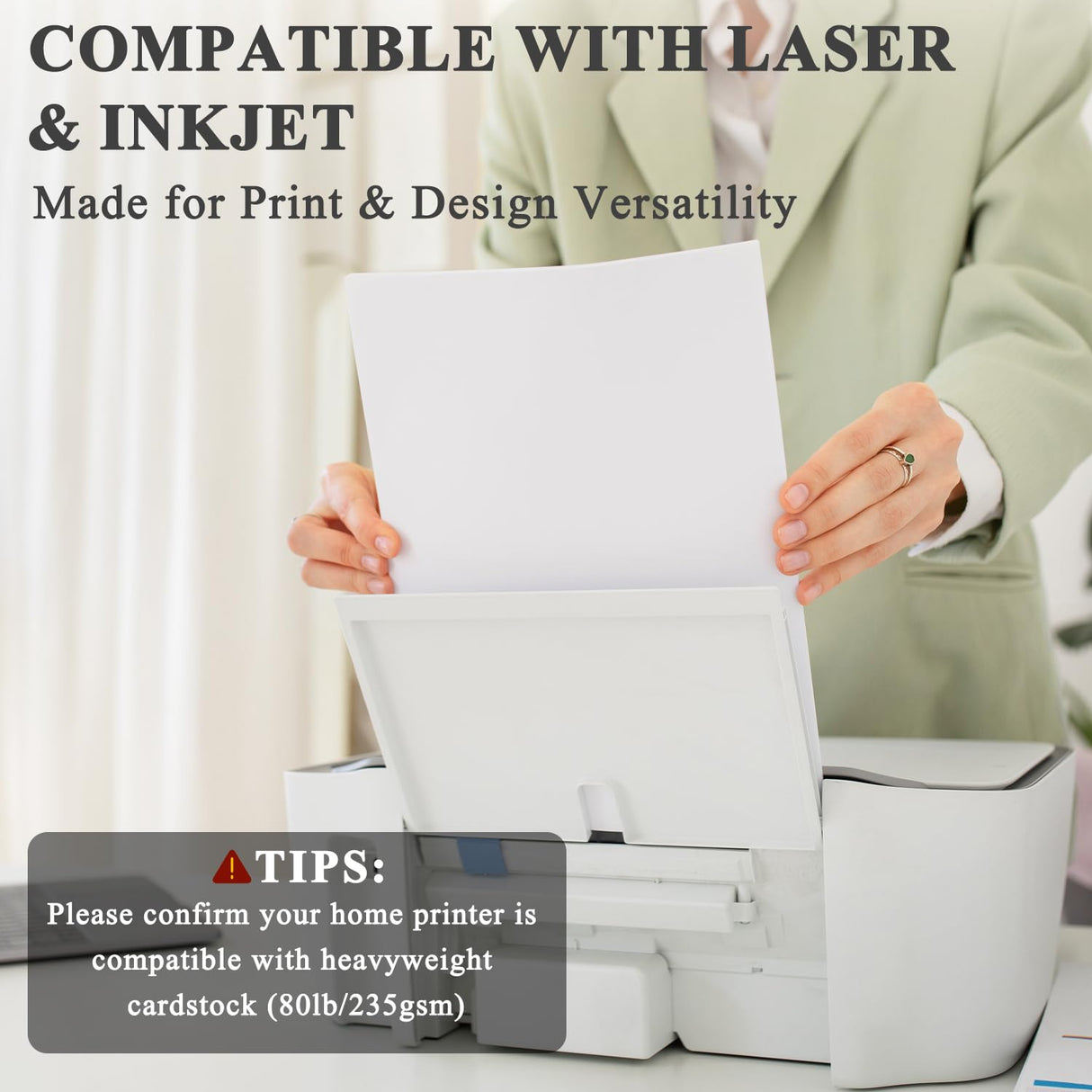 White Cardstock 8.5 x 11"Inch, 80lb Cardstock Paper, 30 Sheets Card Stock Paper 8.5 x 11 White, Heavy Thick Cardstocks Printer Papers for Invitations, Menus, Weddings, DIY Cards, Scrapbooking. Manilaus