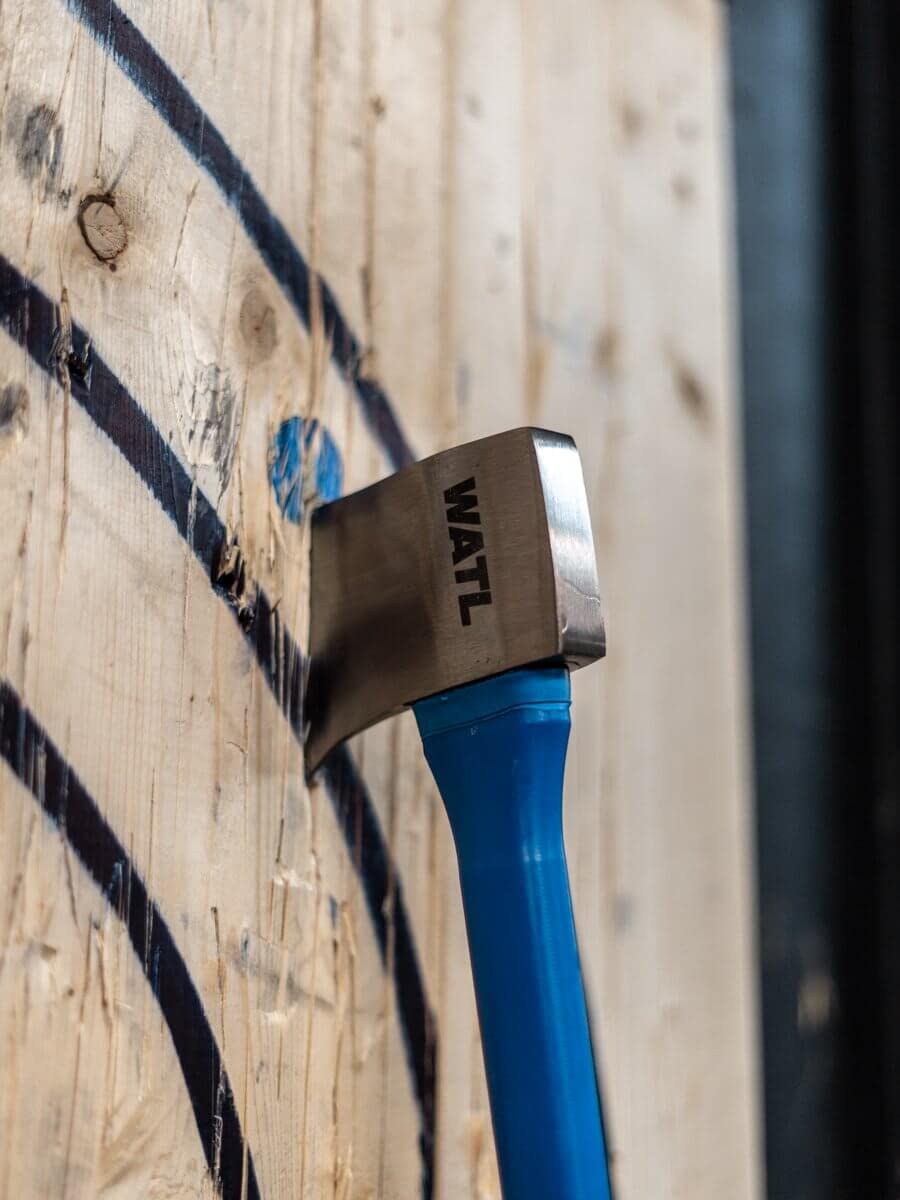 The Spitfire: World Axe Throwing League Premium Competition Throwing Axe with Durable Throwing Hatchet Molded Fibreglass Handle WATL