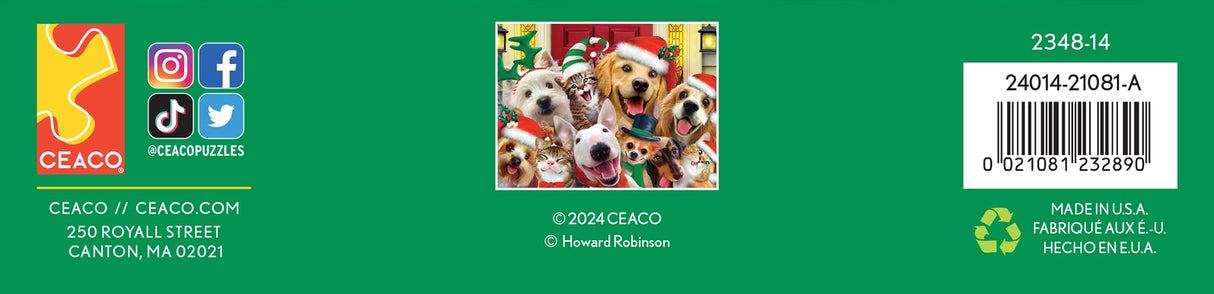Ceaco - Howard Robinson - Selfies - Holiday Dogs - 500 Piece Jigsaw Puzzle Ceaco