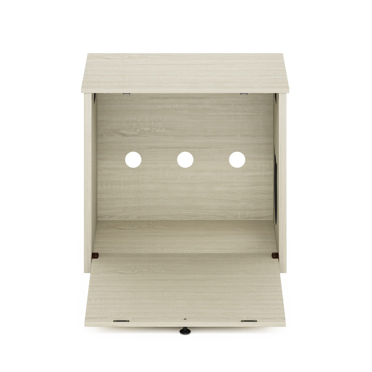 Furinno Peli Small Cat Litter Box Enclosure with Single Door, White Wash, Farmhouse-24 Inch Furinno