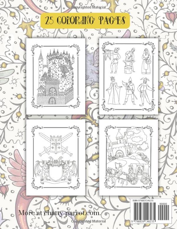Medieval Coloring Book: Middle Ages Gift for Relaxation and Creativity Majosta