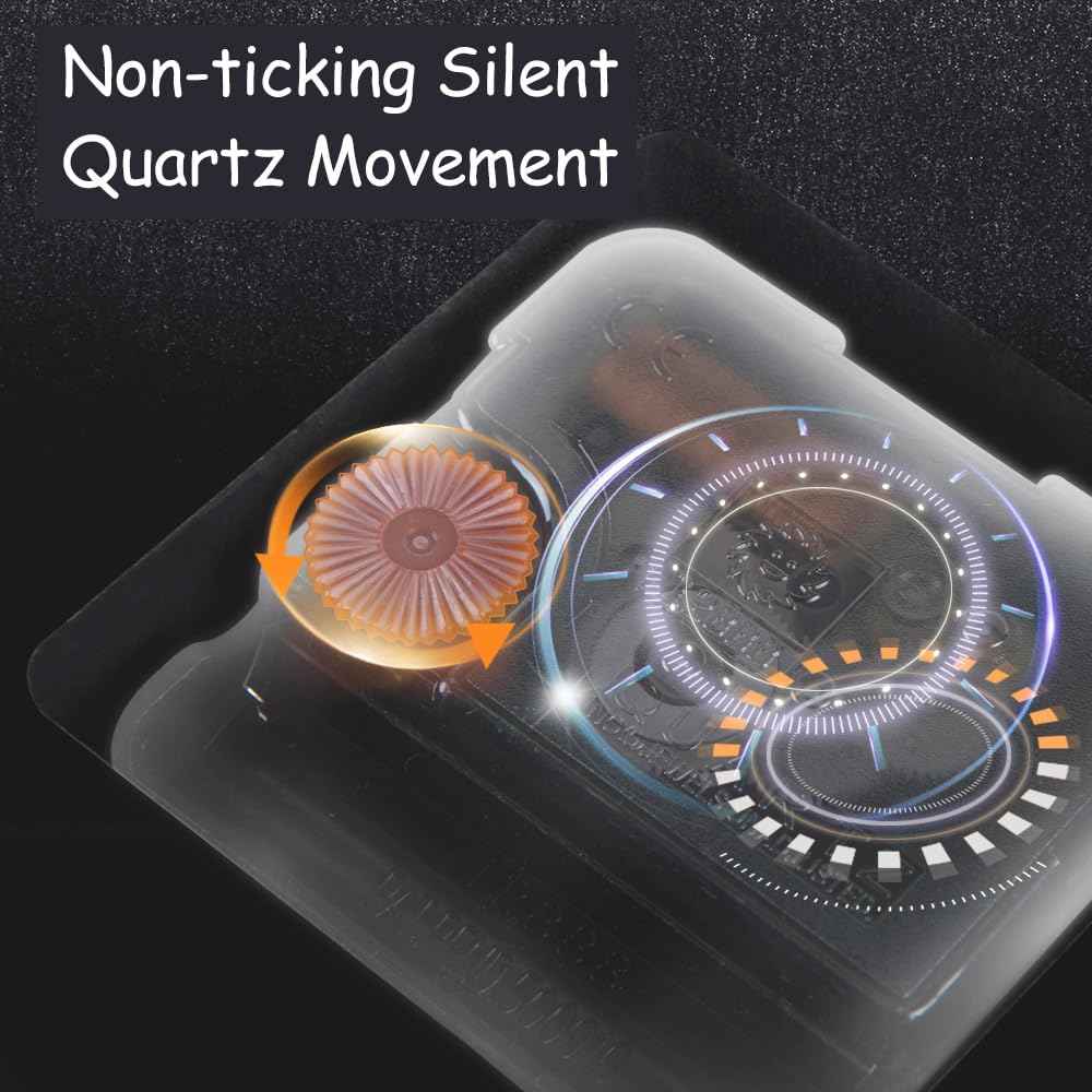 NIKKY HOME Cabin Bear Wall Clock Silent Non Ticking - 12 Inch Battery Operated Rustic Farmhouse Wooden Forest Wildlife Mountain Lodge Decor Art NIKKY HOME