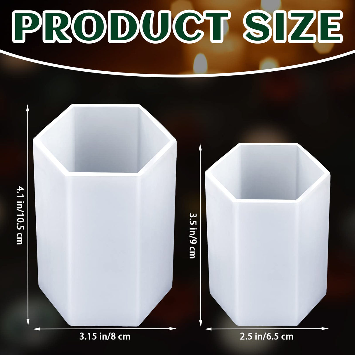 Candle Molds for Candles Making, 4PCS Cylinder and 2PCS Hexagon Silicone Mold for Making Candle, DIY Crafts HFYHWT