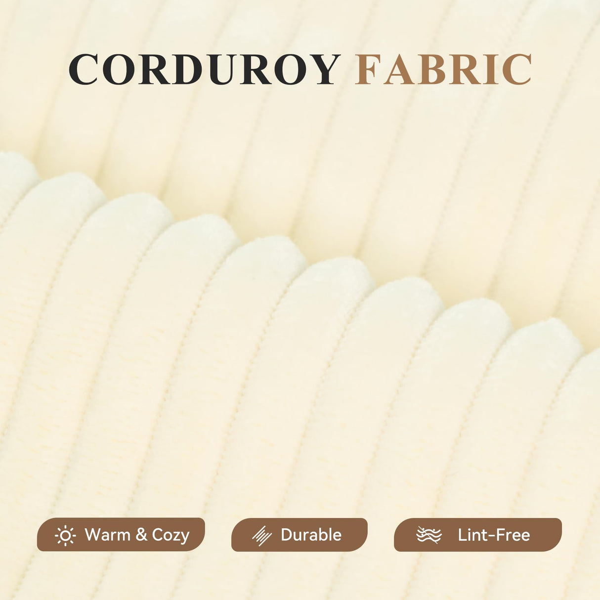 Modular Sectional Sofa with L-Shape Chaise,Cloud Sectional Modern Sleeper Couch with Deep Seat,Sponge Compression Sofas No Assembly Required (Beige-Corduroy Fabric) Luxanimarion