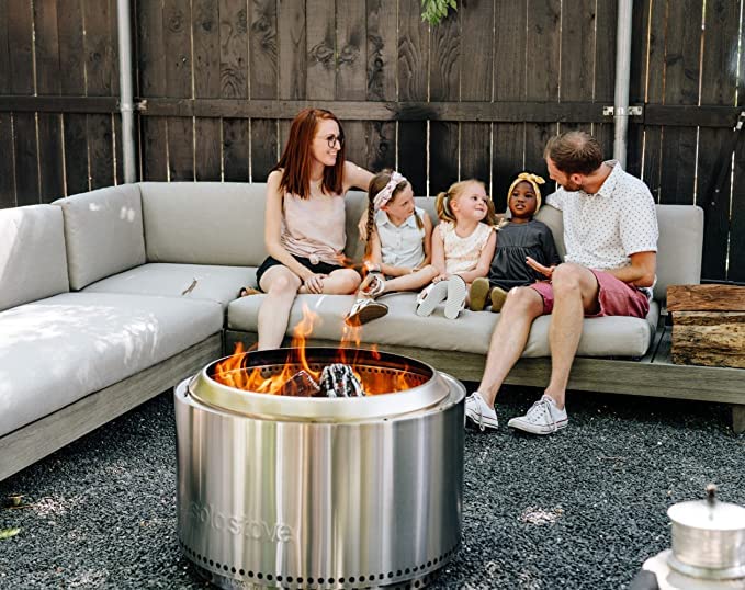 Solo Stove Yukon 2.0, 27 Inch Smokeless Fire Pit with Removable Ash Pan - Wood Burning Portable Stainless Steel Outdoor Fireplace, Stainless Steel, Ideal for 6 or More People, 38 lbs Solo Stove