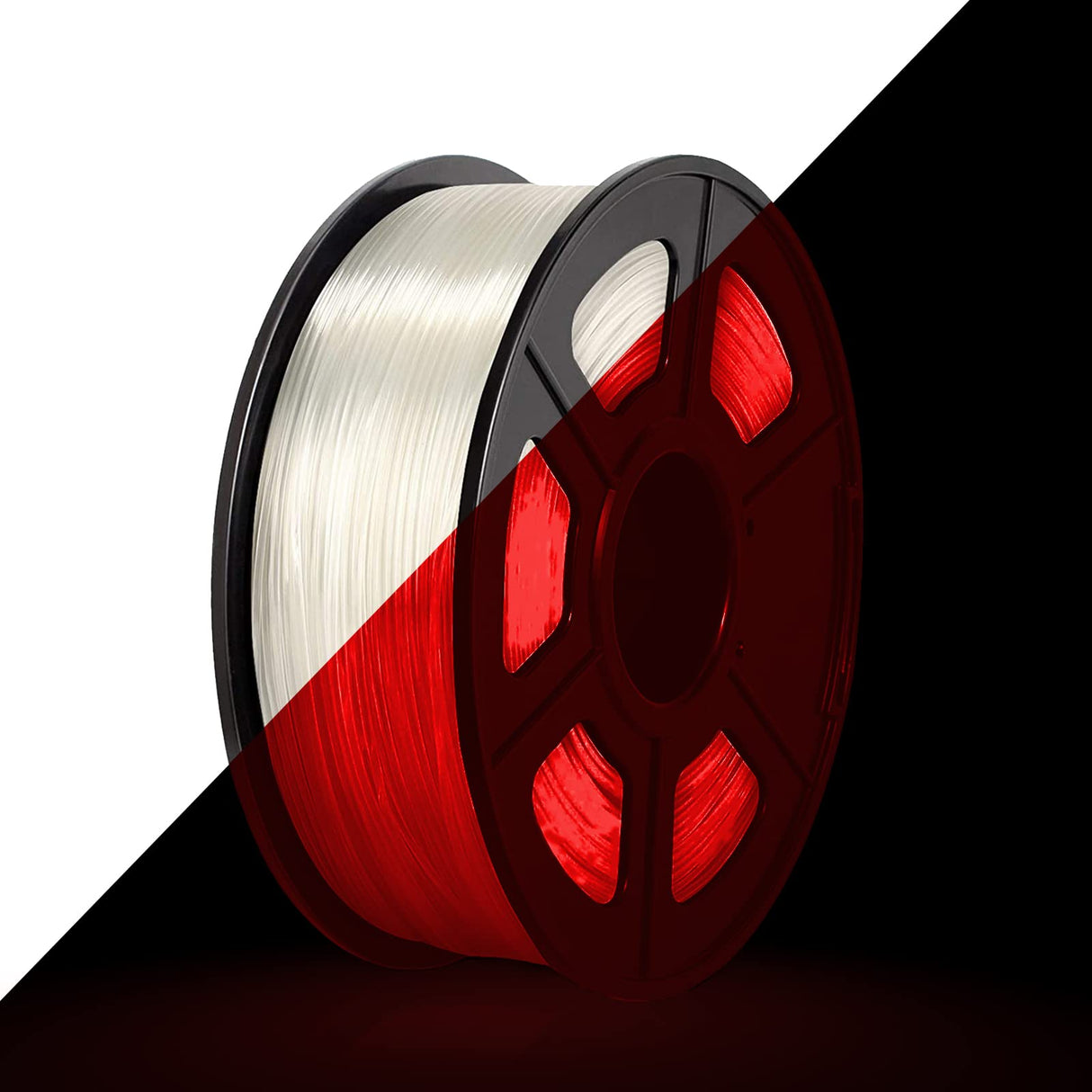 Everyglow 3D Printer Filament, PLA Filament 1.75mm, Glow in The Dark Filament,1KG (2.2 LBS) Spool (Natural Glow Red) Everyglow