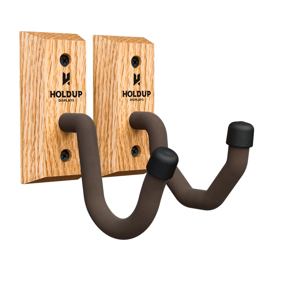 Hold Up Displays Gun Wall Mount, AR Wall Mount, Rifle Wall Mount, Shotgun Holder, Bow Wall Hanger, Gun Hooks for Wall, Oak Hardwood Gun Display from Wisconsin - Made in USA Hold Up Displays