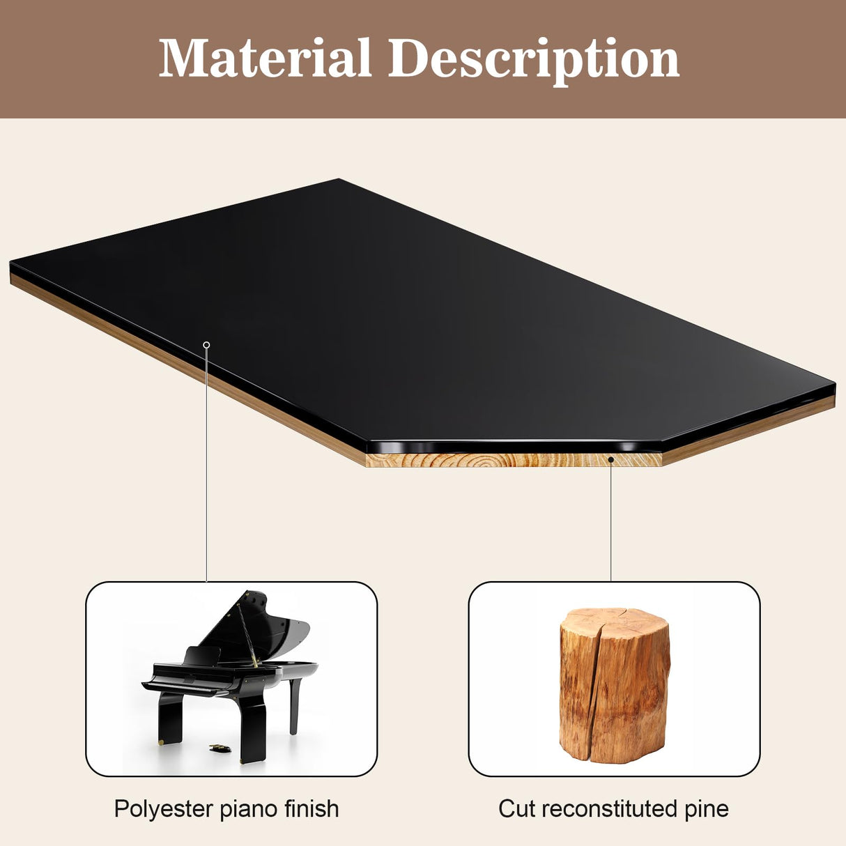 ProCase 6 Slots Lacquered Finish Wooden Watch Box for Men, Men’s Watch Organizer with Glass Top, 2-Tier Display Case for Wristwatch Storage Father's Day Gift -Black ProCase