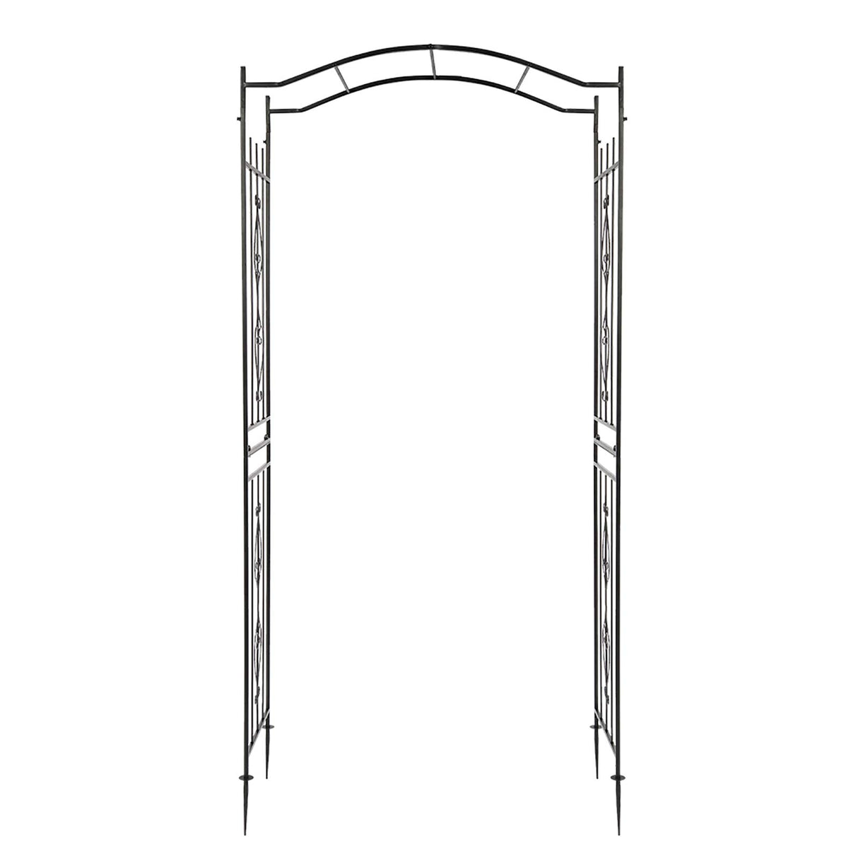 VINGLI Garden Arbor, Arch for Wedding Ceremony Party, Christmas Garden Decor Steel Garden Trellis for Plant Climbing, Pergola for Garden, Backyard, Lawn (Bridge Top) VINGLI