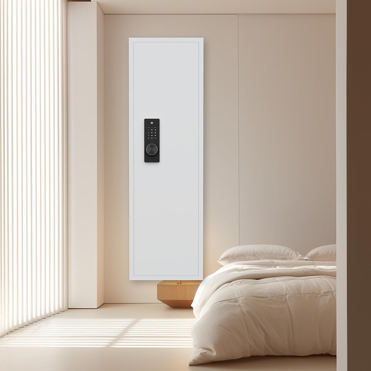 53" In-Wall Hidden 5-6 Gun Safe | Password Touch Panel Digital Lock | Adjustable Shelves & Gun Stock | Heavy Duty Steel Security Cabinet | Firearm Valuables Storage Gareinwuds