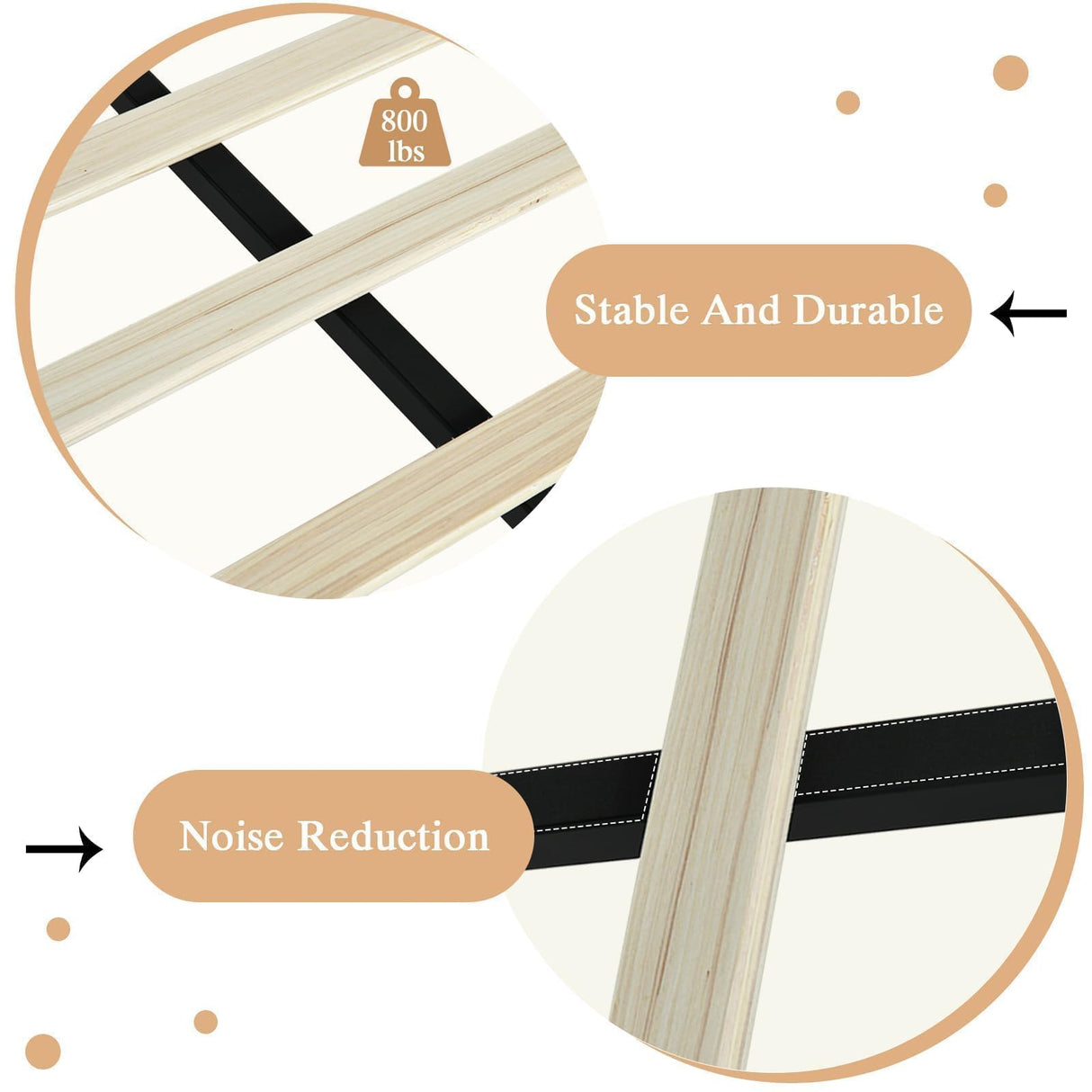 IMMERSTABLE Full Size Bed Frame with LED Lights, Full Bed Frame, Upholstered Bed Frame Full with Headboard, Heavy Duty Wood and Metal Slats Support, Noise-Free, No Box Spring Needed, Easy Assembly IMMERSTABLE