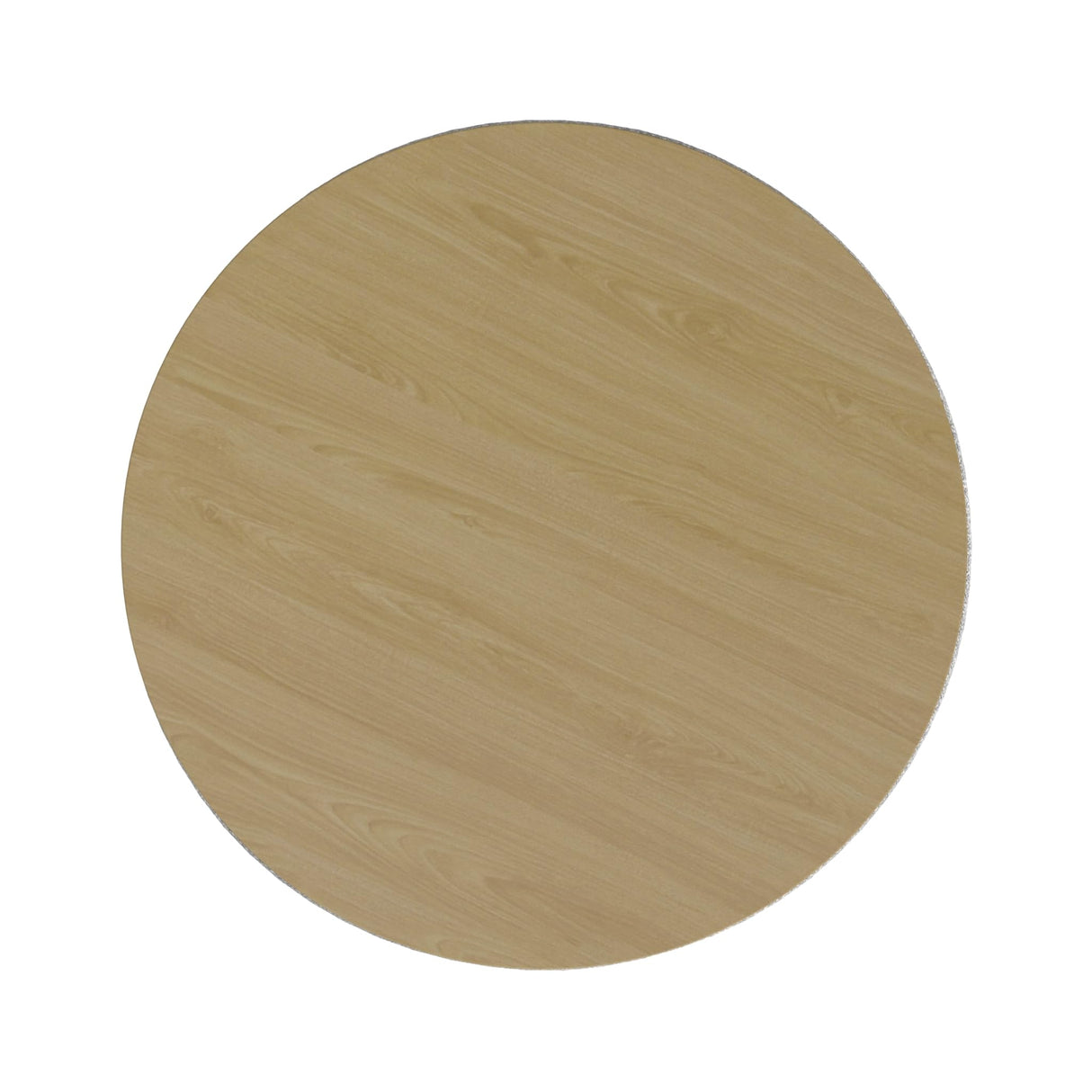 HomePop Modern Fabric Storage Ottoman with Wood Grain Laminate Top -White Cream Boucle with Gray Yarn HomePop