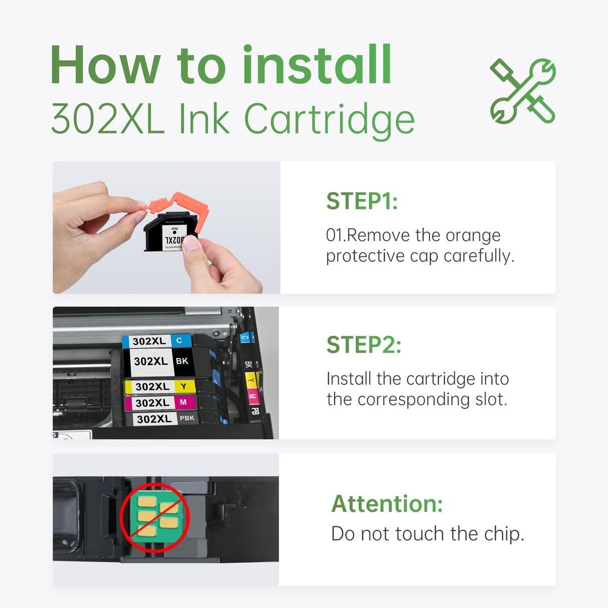 LEMERO Remanufactured Ink Cartridge Replacement for Epson 302 XL 302XL T302XL for XP-6100 XP6100 XP6000 XP-6000 Printer (Black, Photo Black, Cyan, Magenta, Yellow, 5 Pack) LEMERO