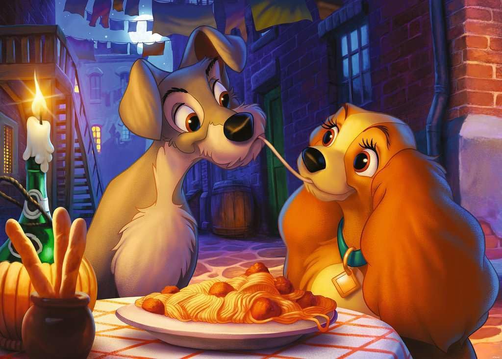 Ravensburger Disney Lady and The Tramp 1000 Piece Jigsaw Puzzle for Adults - 12000003 - Handcrafted Tooling, Made in Germany, Every Piece Fits Together Perfectly Ravensburger