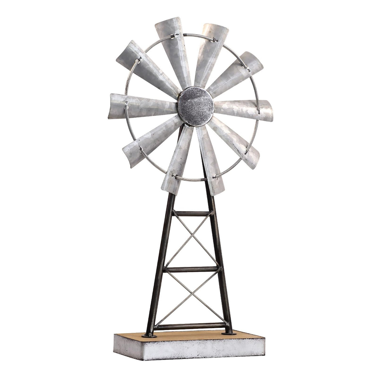 MODE HOME Charming Tall Galvanized Windmill Decor, Metal Windmill Accent for Farmhouse Shelf Decor and Living Room, Adding a Touch of Rustic Farmhouse Decor to Your Home Space MODE HOME