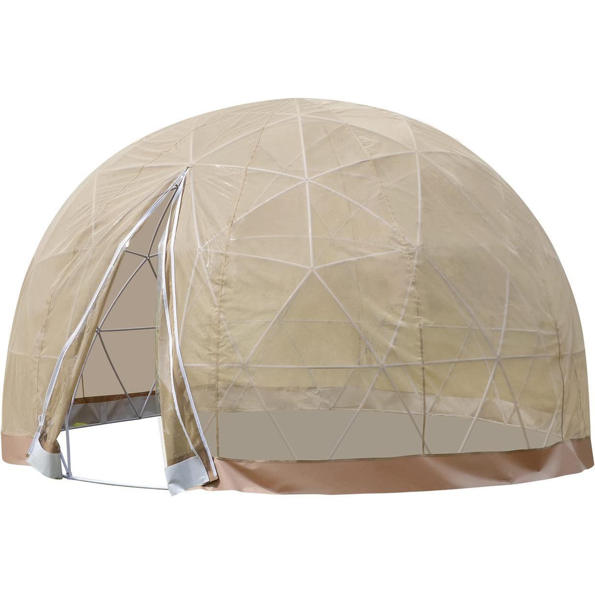 VEVOR 9.5FT Garden Dome Bubble Tent, Upgraded Geodesic Dome Greenhouse with Transparent TPU Cover and Polyester Gauze, Waterproof Garden Dome House Suitable for Patio and Dining Places VEVOR