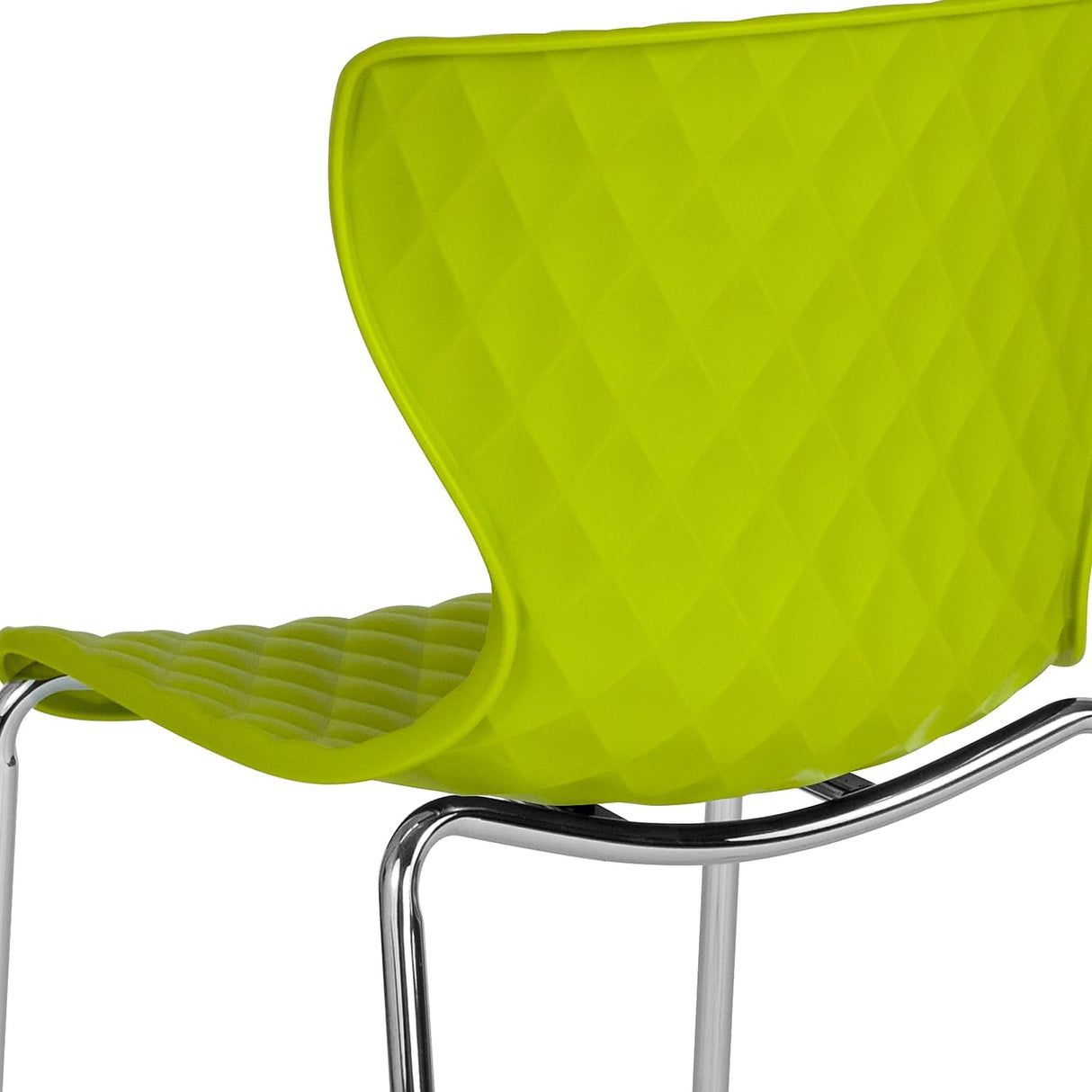 Flash Furniture Lowell Contemporary Design Citrus Green Plastic Stack Chair Flash Furniture