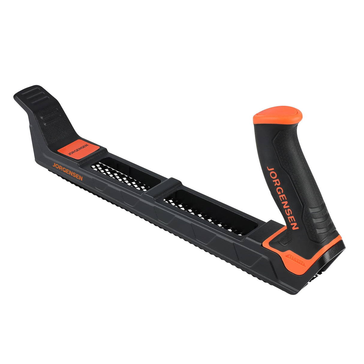 JORGENSEN Wood Plane, Professional Surform Plane, Zinc Alloy Die Casting Body, 65MN Sharp Blade, Wood Shaver Tool for Woodworking Rasp - Ergonomic Soft Grip Handle Jorgensen