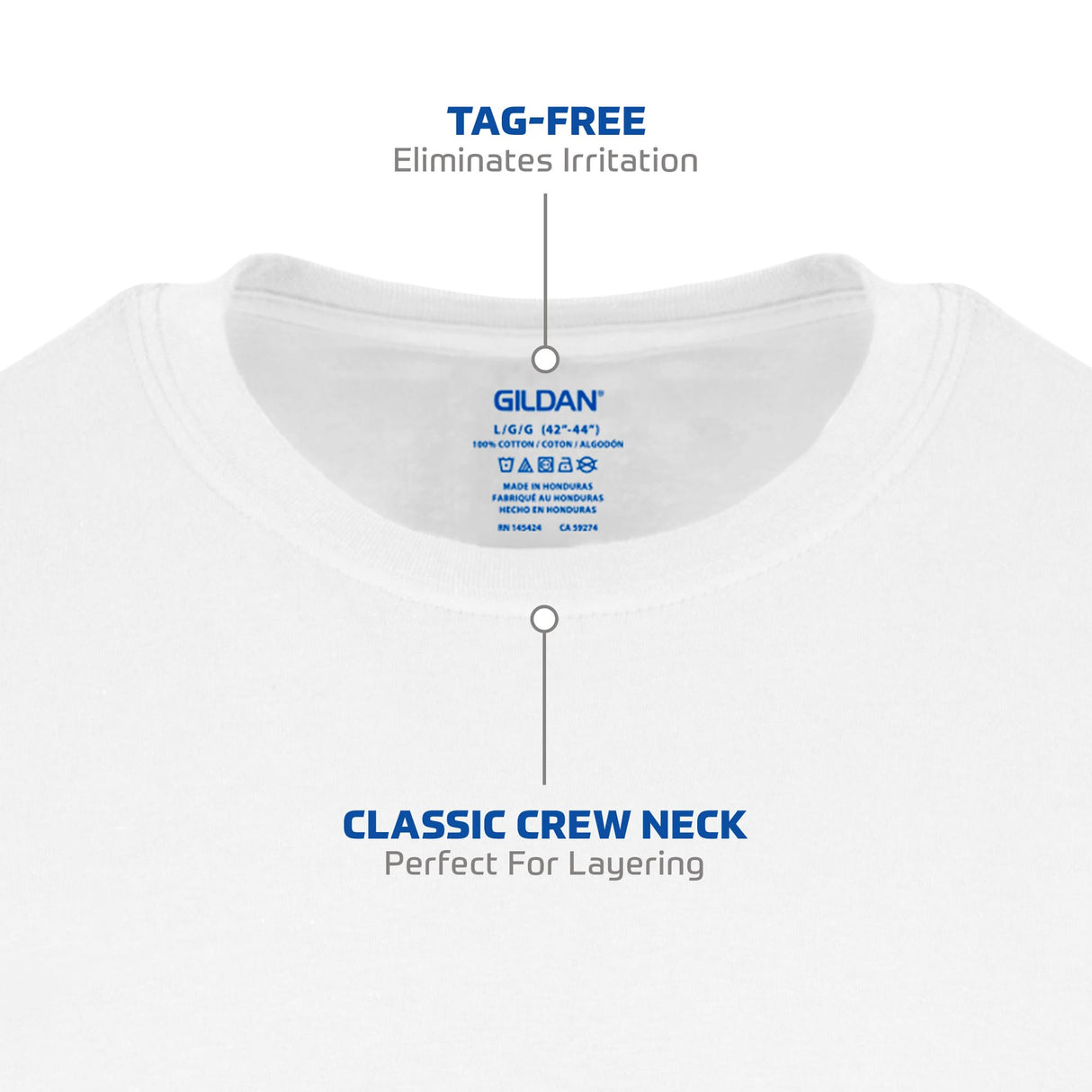 Gildan Men's Crew T-Shirts, Multipack, Style G1100, White (6-Pack), Large Gildan