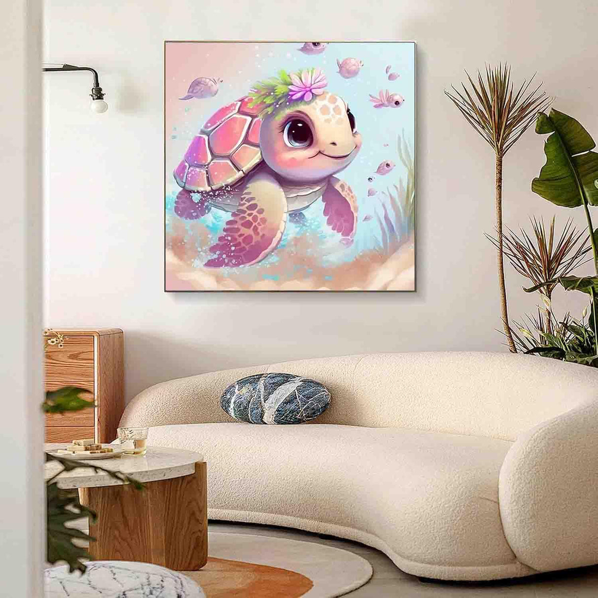 Sea Turtle Diamond Art Kits for Adults,Diamond Art Diamond Painting Kit,5D Diamond Painting DIY Full Drill Diamond Dots Painting with Tools,Gem Craft for Home Wall Decor 11.8x11.8in Kaixine