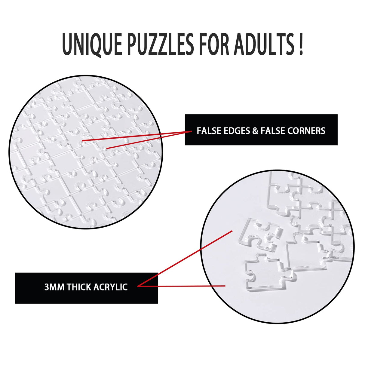 ZZYFGH Clear Hard Puzzle Jigsaw, Impossible Challenge 120 Piece Difficult Jigsaw Puzzle Game for Adults Children ZZYFGH