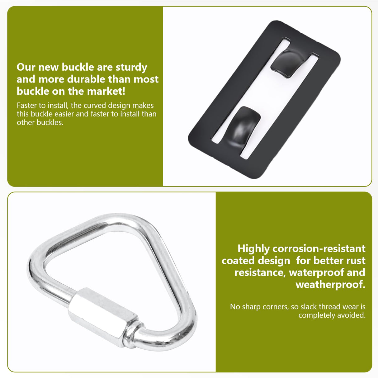 Ninja Warrior Obstacle Course Accessories New Upgraded Buckle for 2” Width Slackline No Tearing Slackline,Quick Buckle – No More Threading,Install in Seconds – Anywhere on The Line Gentle Booms Sports