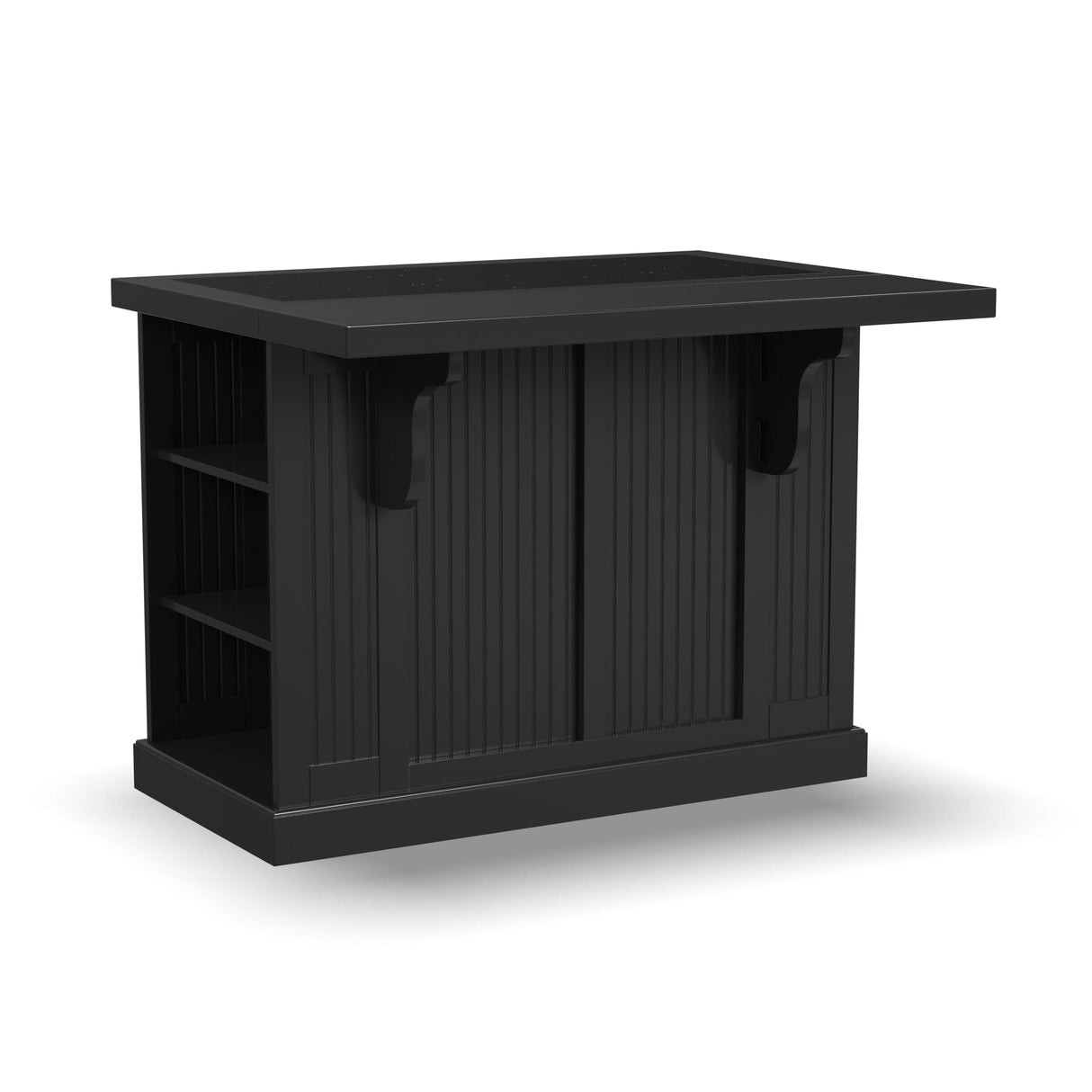 Nantucket Distressed Black Kitchen Island by Home Styles homestyles