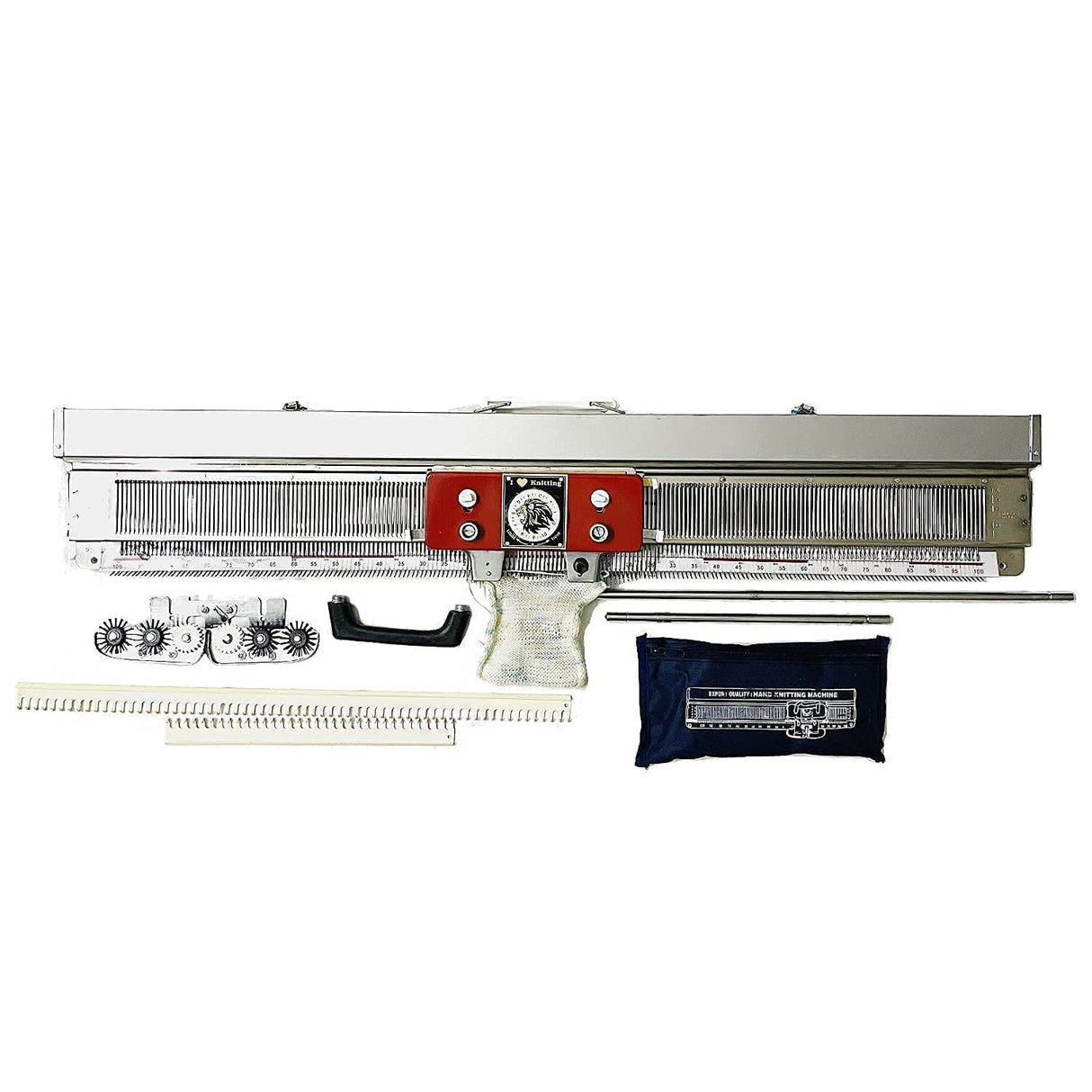 WHITE TIGER KNIT Wool Knitting Machine for Home, Dynamic Model with 180 SPM Sewing Speed, Your Favorite Designs of Cap, Hat, Top, Muffler, Shawl, Scarf, Sweater & Socks at Beginners Kit, 55x16x8 CM WHITE TIGER KNIT