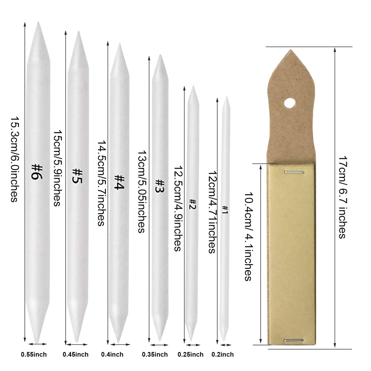 CAMATTO 14 PCS Blending Stumps and Tortillions Paper Art Blenders Tool with Sandpaper Pencil Sharpener Pointer Compressed Charcoal Sticks for Student Artist Charcoal Sketch Drawing Shading CAMATTO