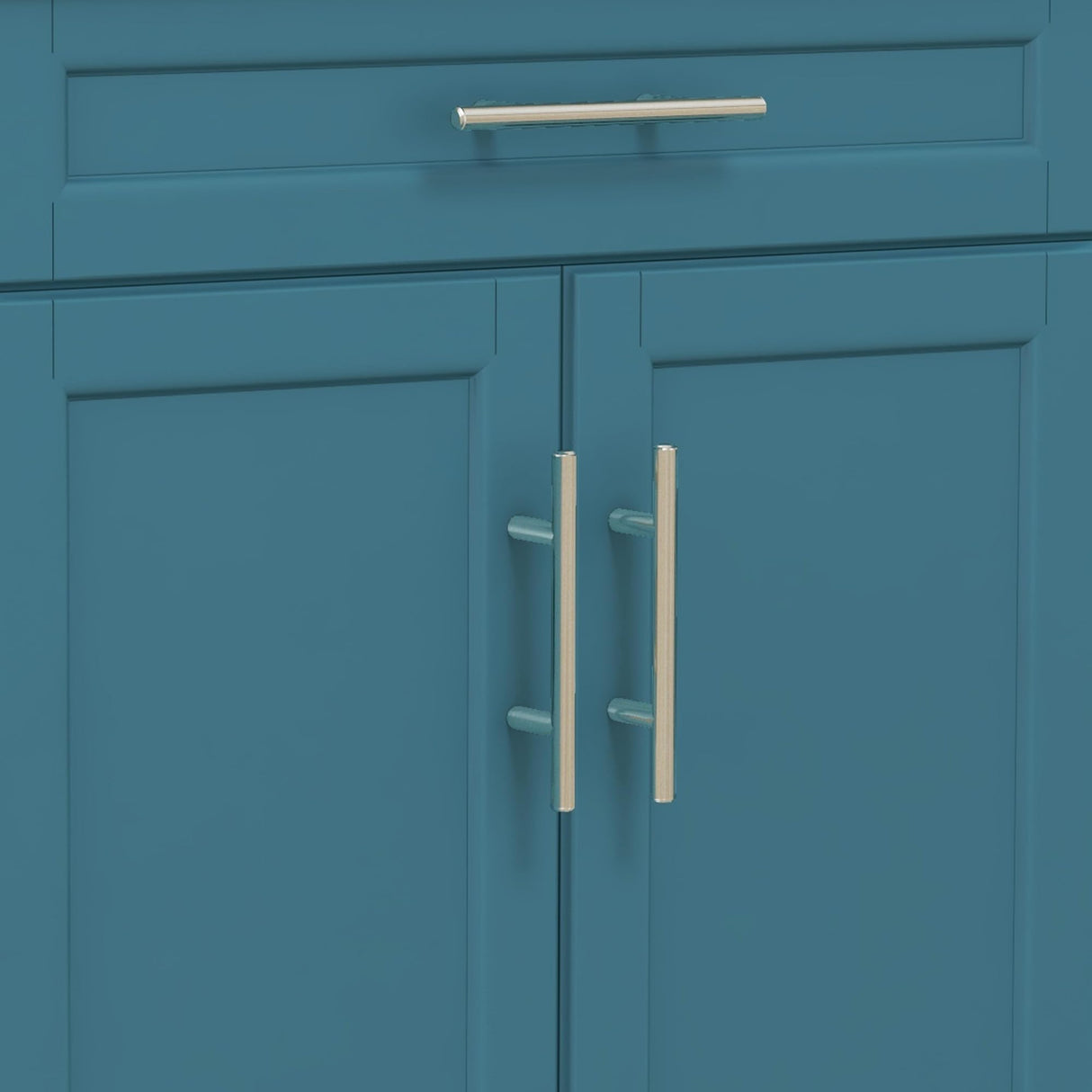 HOMCOM Kitchen Island on Wheels, Rolling Kitchen Cart with Stainless Steel Countertop, Drawer, Towel Rack and Spice Rack, Utility Storage Trolley, Blue HOMCOM