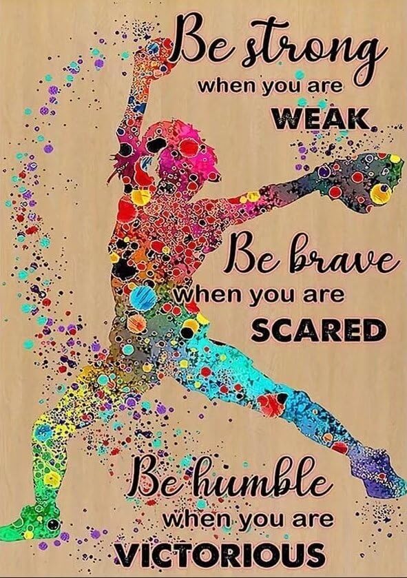 Pzecaru Girl Softball Diamond Art Kits for Adults,5D Be Strong When You are Weak DIY Full Drill Diamond Painting Kits for Beginner,Premium Gem Dots Home Wall Decor Gift 8X12 Inch Pzecaru