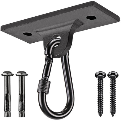 Dolibest Heavy Bag Hangers Brackets, Punching Bag Hangers, Heavy Bag Ceiling Mount with Carabiner for Body Weight Strength Training Systems, Aerial Yoga Swing & Hammock, Resistance Band