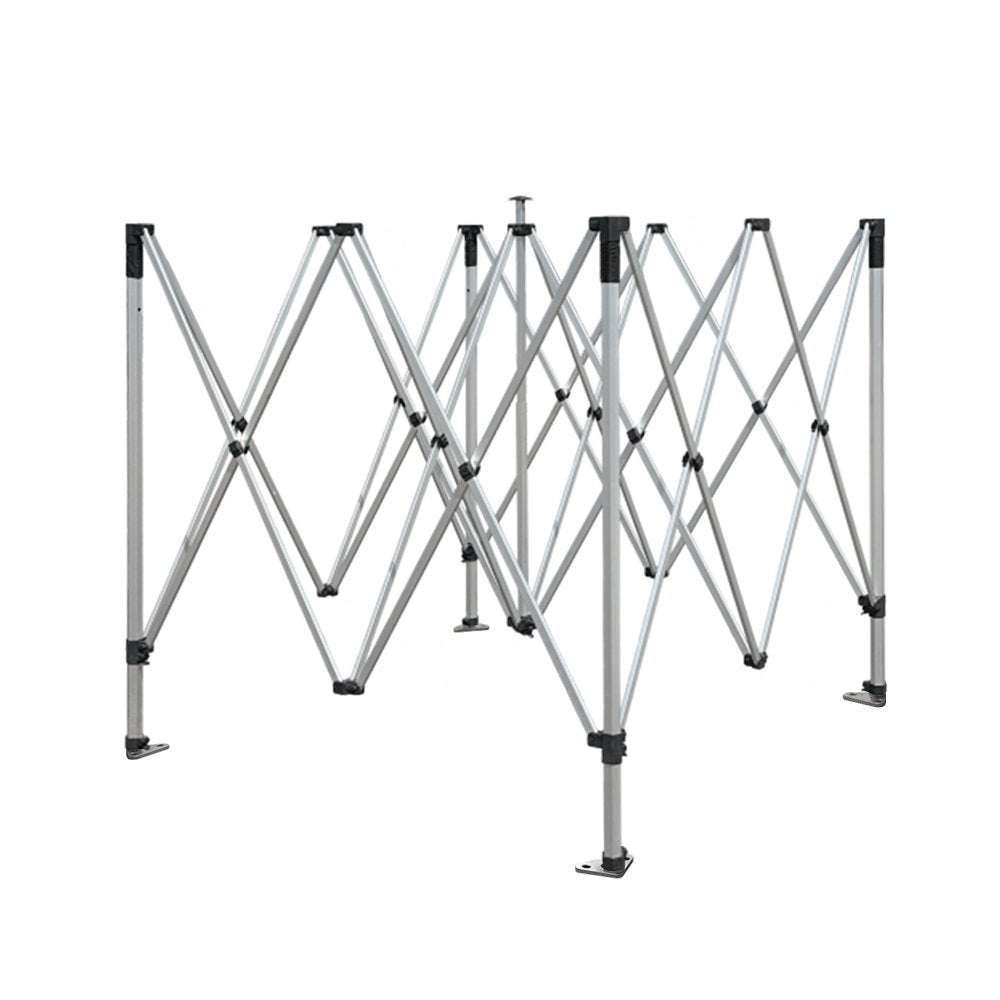 Vispronet 10x10 Pop Up Canopy Frame – 40lb Aluminum Tent Frame, Height Adjustable Hexagonal Legs, Max Clearance Height of 7ft, Perfect for Pop Up Tent, Tailgate Tent, Tent Canopy – Tent Frame Only Vispronet