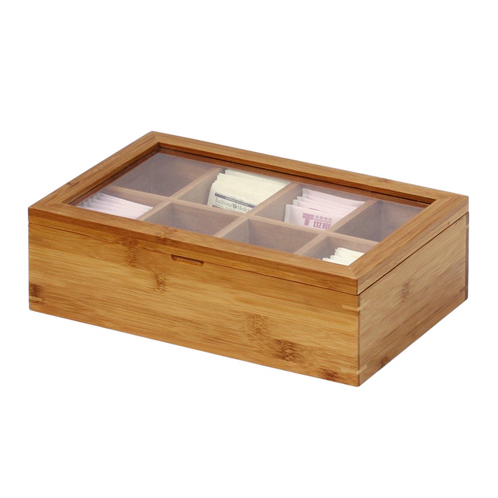 Oceanstar - TB1323 Oceanstar Bamboo Tea Box, 12 Inch, Natural Oceanstar