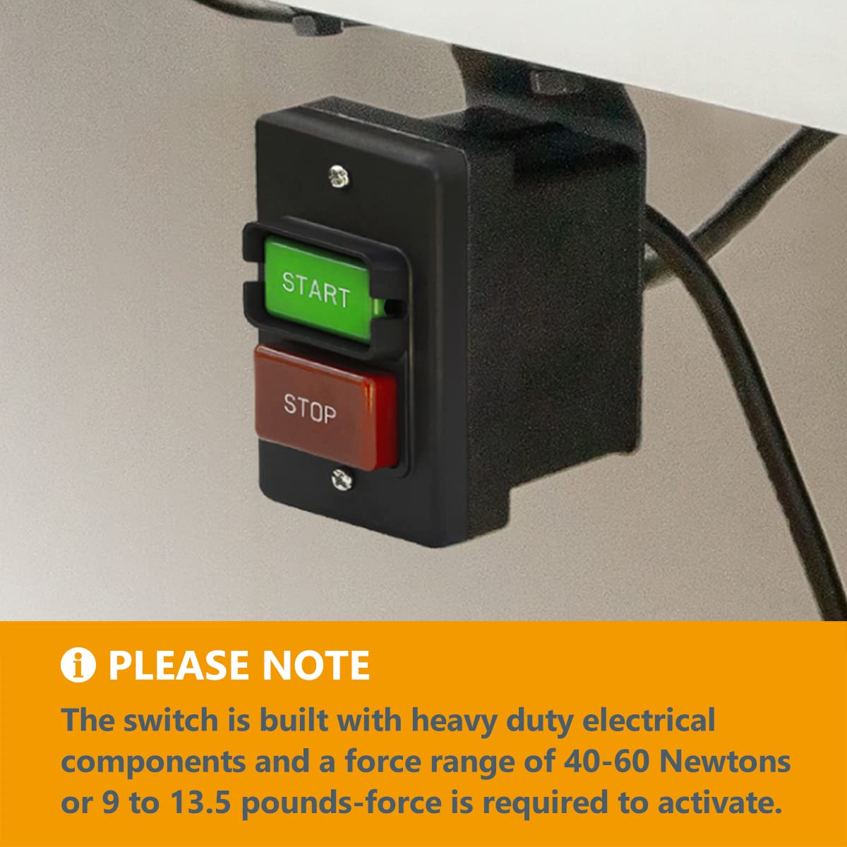 POWERTEC 71008 110/220V Single Phase On/Off Switch, 3HP, fits Table Saw, Router Table, Drill Press, Bench Saw, Band Saw POWERTEC