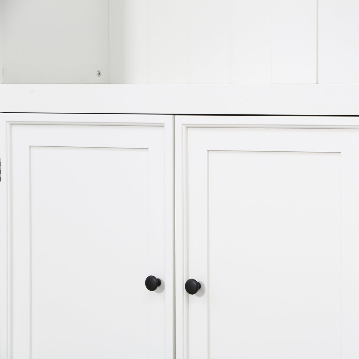 LUMISOL 78.75” Tall Bookcase with Doors, 5 Tier Large Bookshelf with Cabinet, Freestanding Display Cabinet with Glass Shelves for Home, Office, White LUMISOL