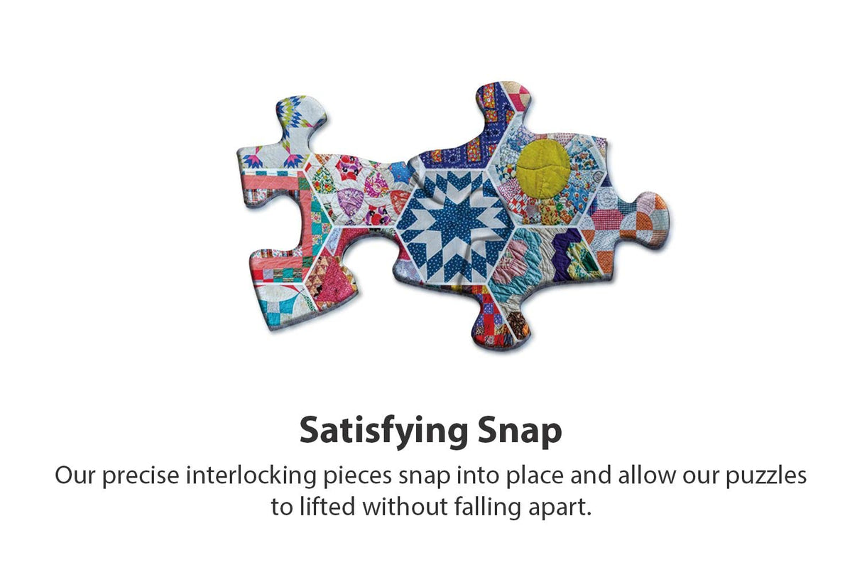 Springbok's 500 Piece Jigsaw Puzzle Crazy Quilts - Made in USA Springbok