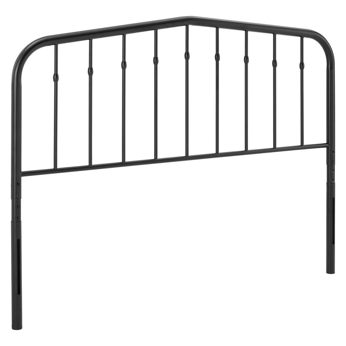 Modway Lennon Modern Farmhouse Metal Queen Headboard in Black Modway