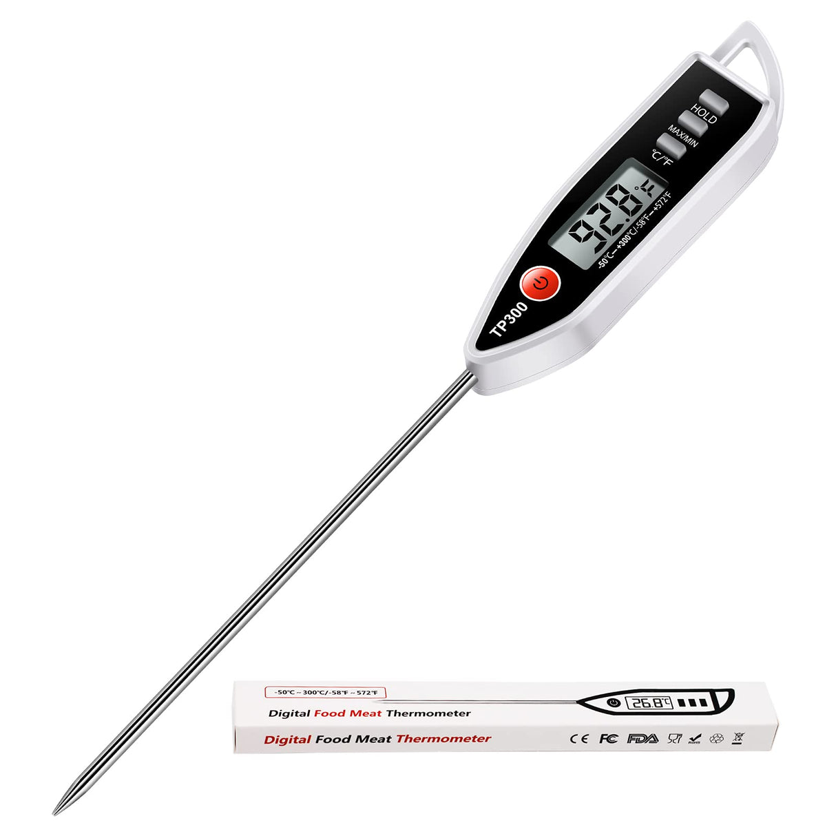 Meat Food Thermometer, Digital Candy Cooking Thermometer, Kitchen Cooking Thermometer Instant Read for BBQ Grill, Oil, Milk, Bath Water, Deep Fry, Candle Temperature AimmiNate