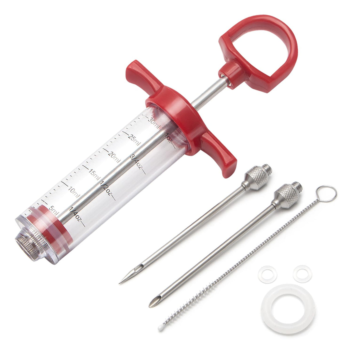 Ofargo Meat Injector Syringe, Meat Injectors for Smoking and BBQ with 2 Marinade Injector Needles; Injector Marinades for Meats, Turkey, Beef; 1-oz; User Manual Included Ofargo