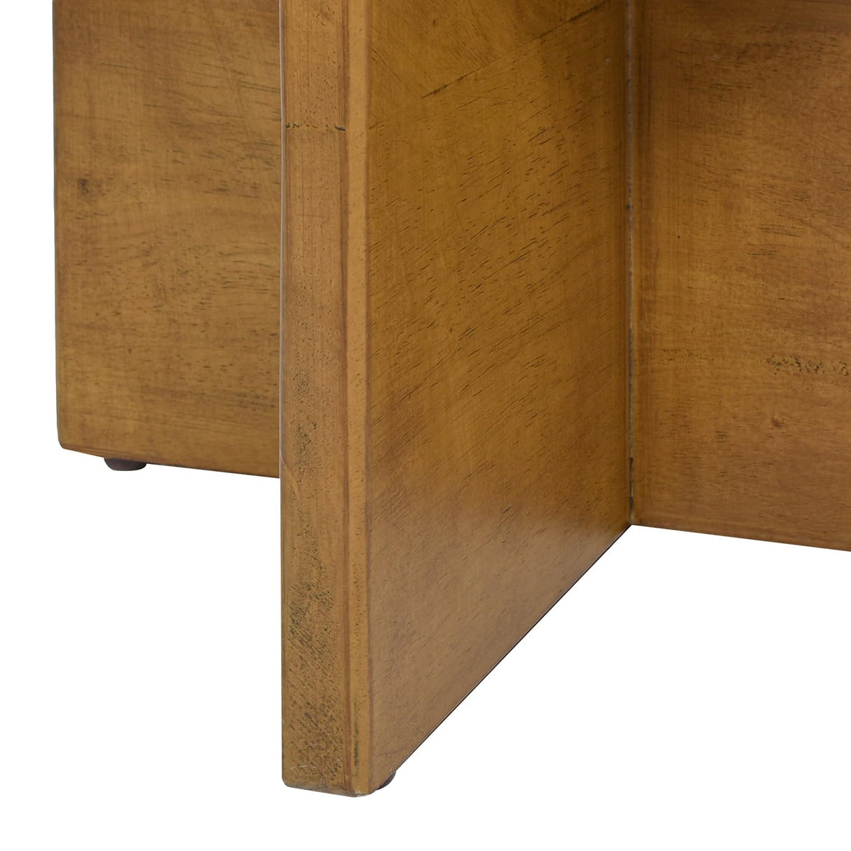 Jennifer Taylor Home Bali 18.5" Round Upholstered Ottoman with Natural Wood Base Jennifer Taylor Home