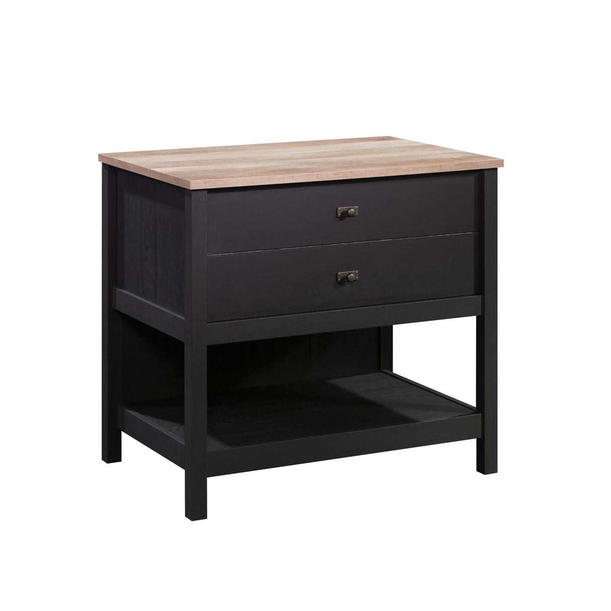 Sauder Cottage Road Lateral File, L: 32.44" x W: 21.81" x H: 29.76", Raven Oak Finish Sauder