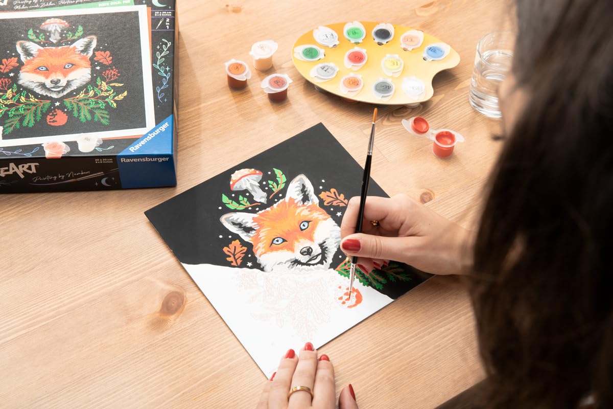 Ravensburger CreArt Pixie Cold: Fox Paint by Numbers Kit for Adults - 23511 - Painting Arts and Crafts for Ages 12 and Up Ravensburger